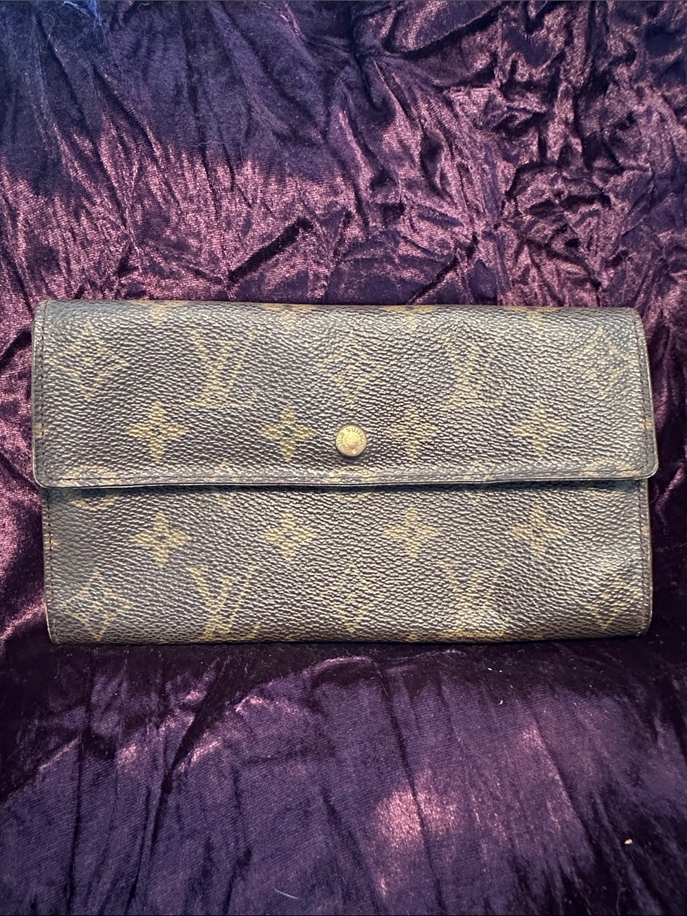 Louis Vuitton Monogram Canvas Wallet in Brown and Gold